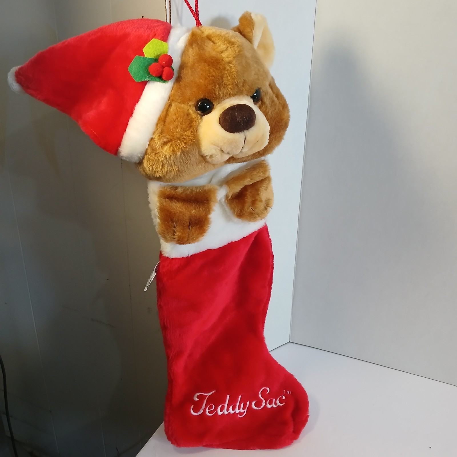 Vintage Teddy Sac Stocking Bear Plush