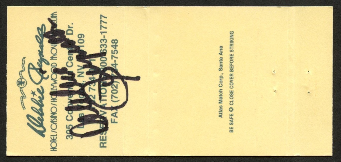 Debbie Reynolds d2016 signed autograph Matchbook Cover Actress PSA Stickered Debbie Reynolds d2016 signed autograph Matchbook Cover Actress PSA Stickered