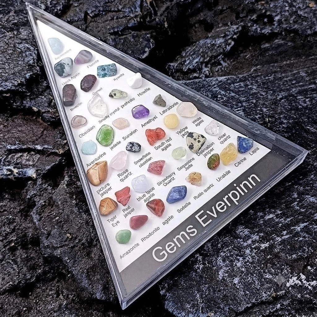 36pcs Healing Crystals & Stones Set Chakra Quartz Gemstones Meditation Decor Roc