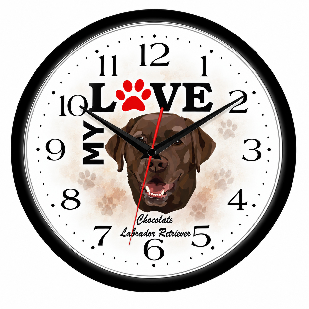 Chocolate Labrador Retriever 10 Inch Wall Clock Dog Lover Pet Decor | Quartz Chocolate Labrador Retriever 10 Inch Wall Clock Dog Lover Pet Decor | Quartz