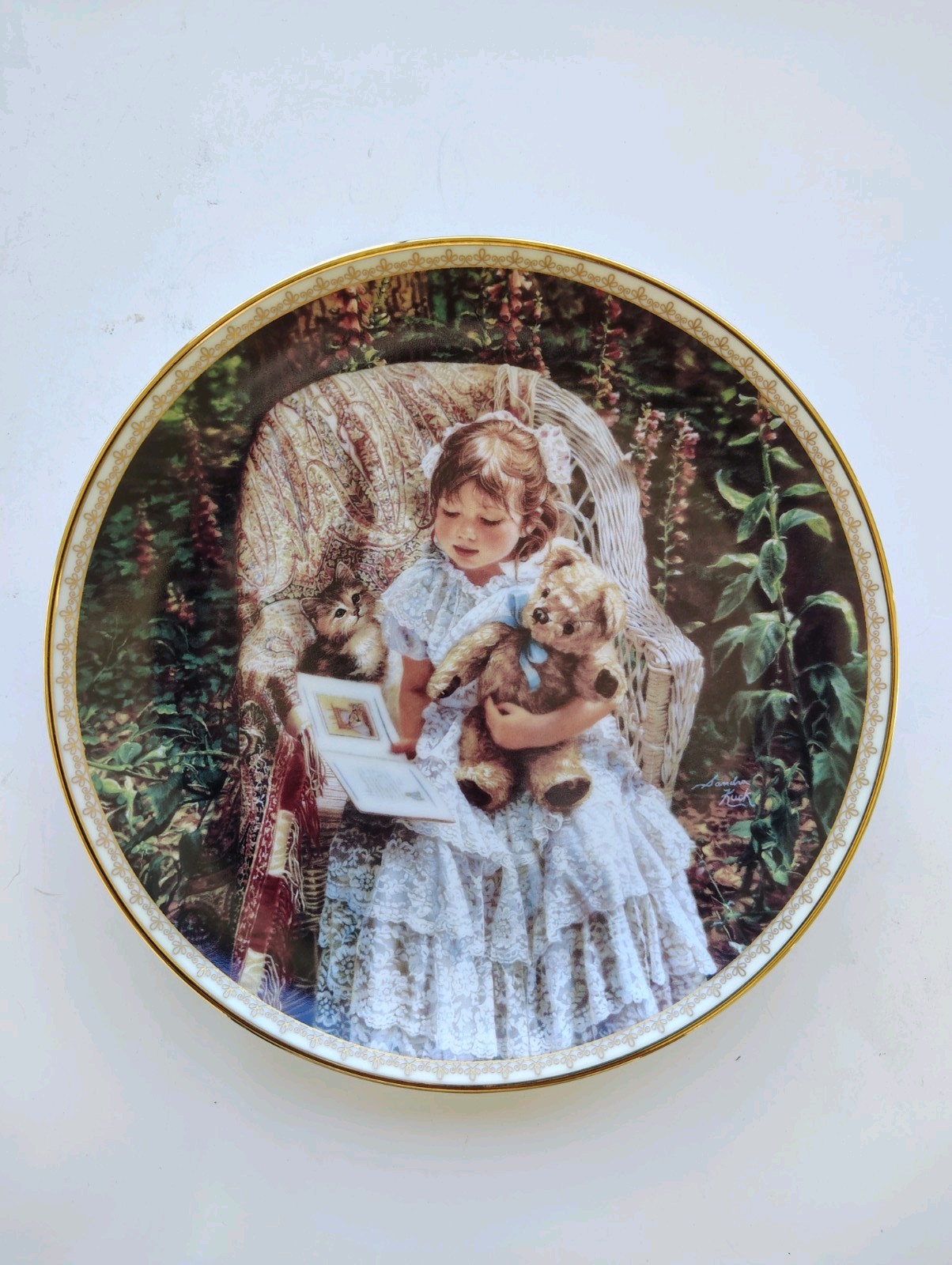 Teddy Bear Tales Sandra Kuck #2024 Bradford Exchange Plate with COA