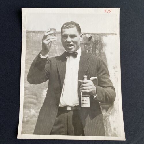 Original 1923 Photo of Champ Jack Dempsey Toast & Bottle Rare Boxing Memorabilia Original 1923 Photo of Champ Jack Dempsey Toast & Bottle Rare Boxing Memorabilia