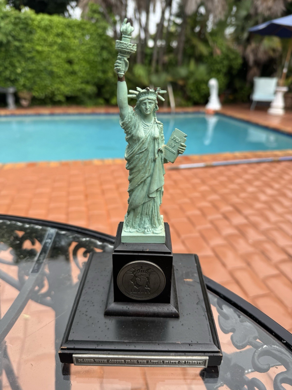 1986 Centennial Danbury Mint Statue of Liberty Plated Copper from Real Statue