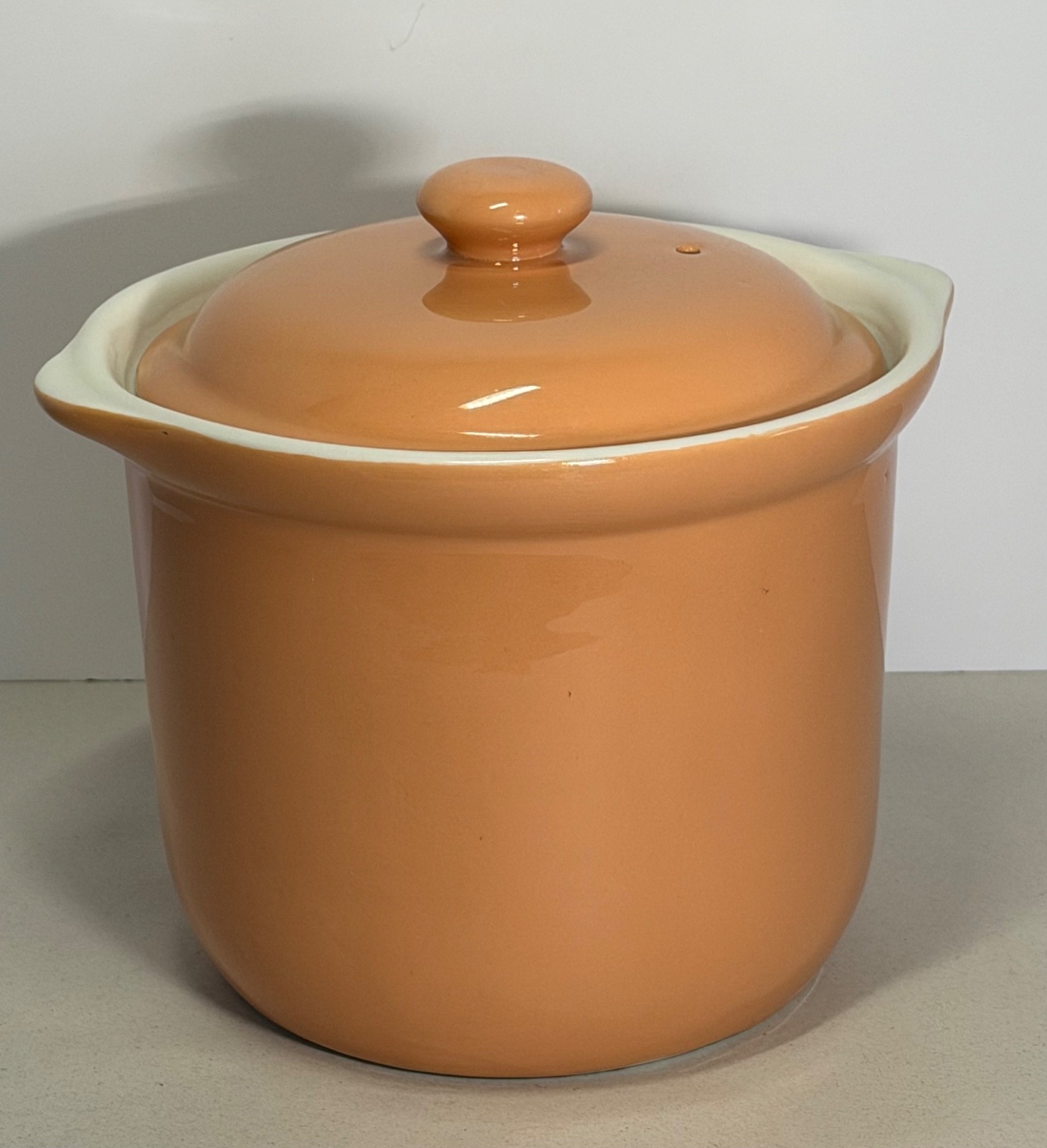 Vintage Shenango China Bean Pot / Canister / Bacon Grease Crock Large 7-Cup EUC