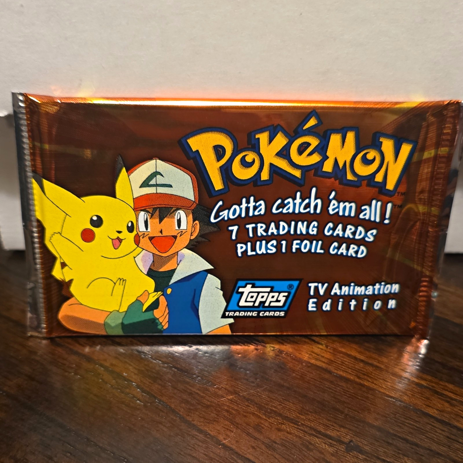 Topps Pokémon TV Animation Edition Sealed Pack 8 Cards w/ Foil 1999 English