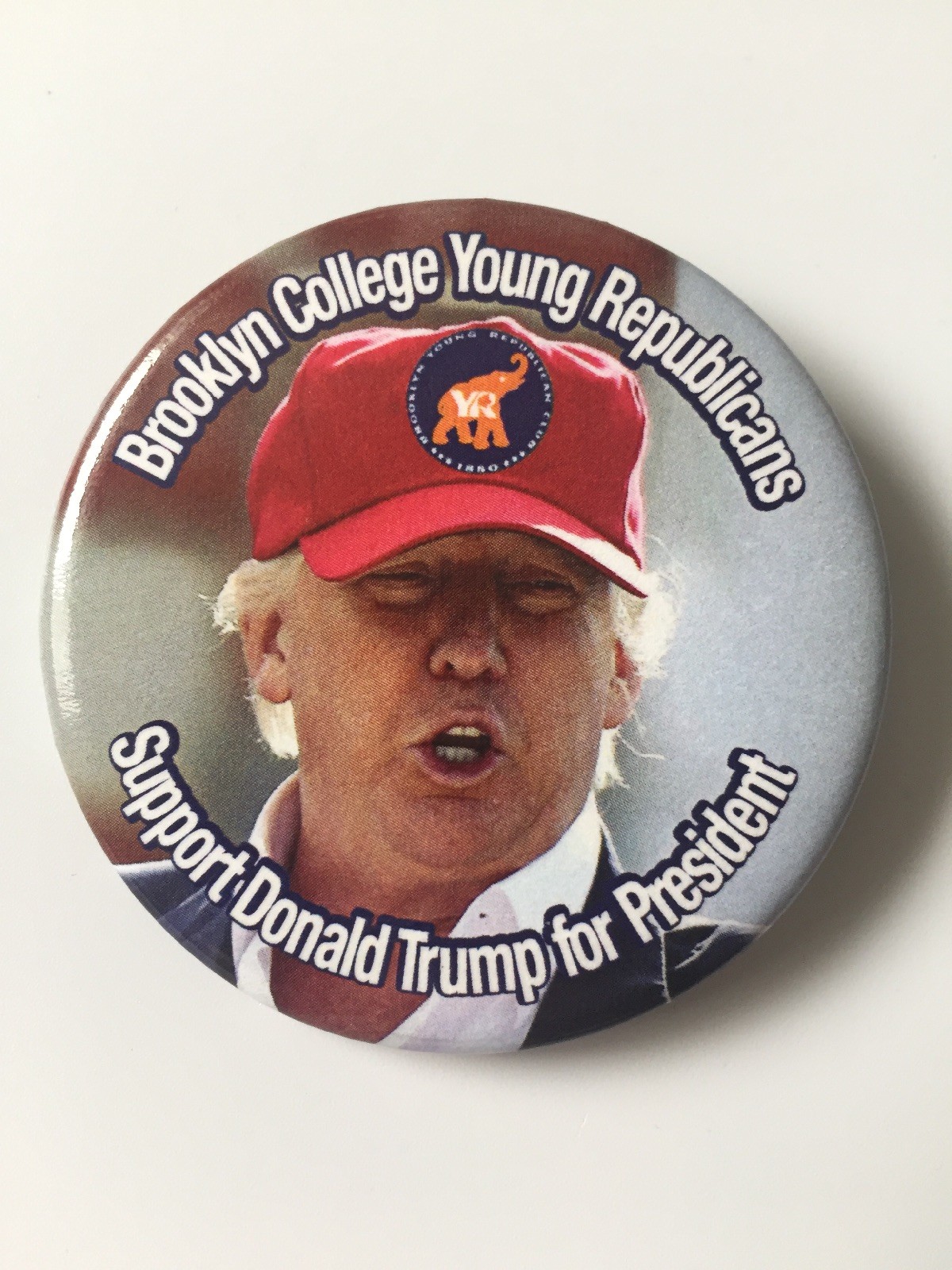 2016 Brooklyn College Young Republicans Support Donald Trump 4 President Button