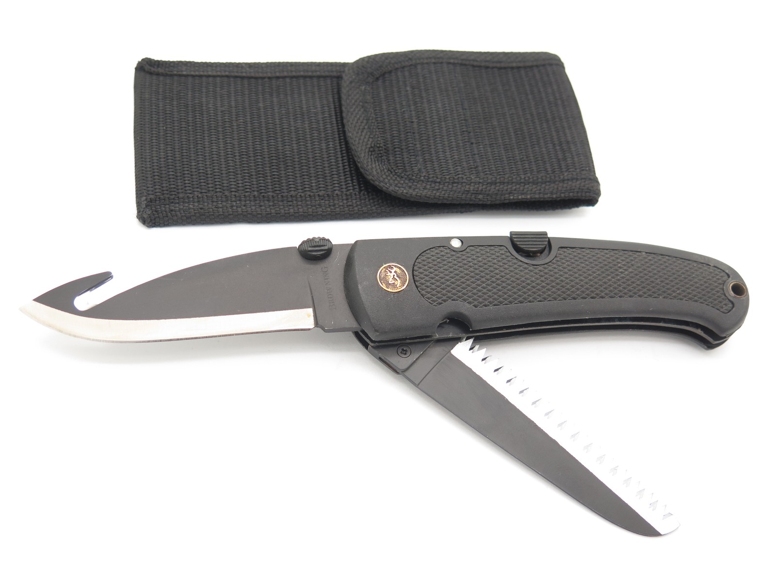 Vtg Browning 615 Kodiak FDT Black Seki Japan Saw Folding Hunter Lockback Knife Vtg Browning 615 Kodiak FDT Black Seki Japan Saw Folding Hunter Lockback Knife