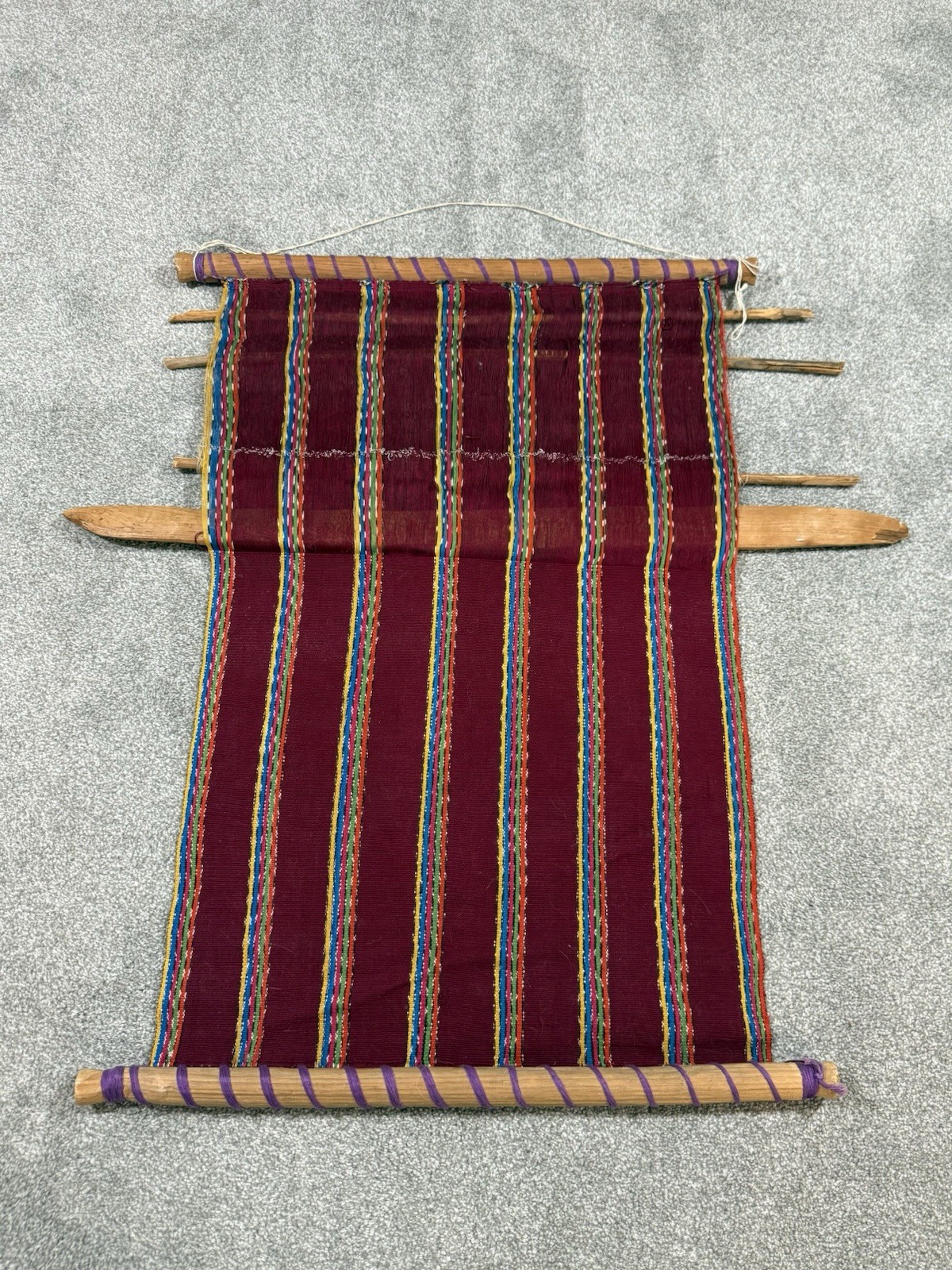 Vintage Guatemalan Hand Woven Tapestry Wall Hanging Multicolor Hippie Yoga Vintage Guatemalan Hand Woven Tapestry Wall Hanging Multicolor Hippie Yoga