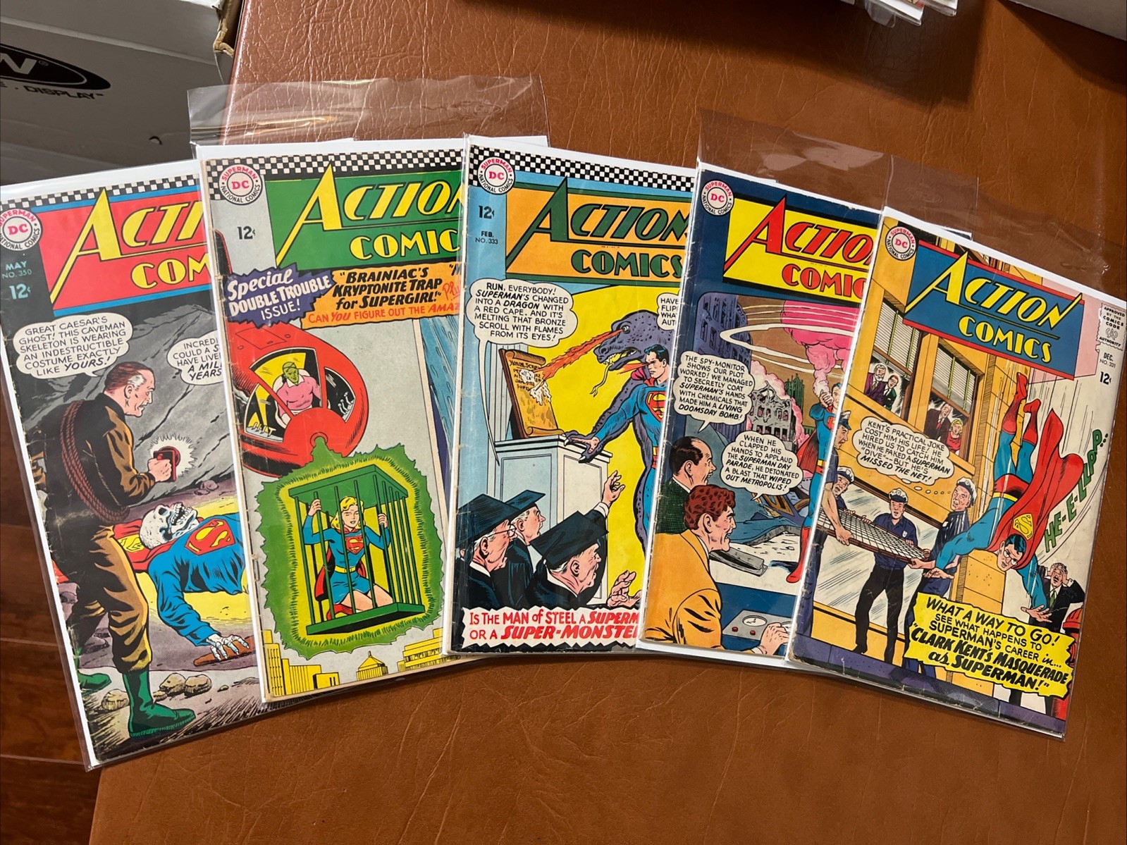Silver Age Action Comics Lot 5: GDVG to VG+ #328-351 Nonsequential DC $8 Ship