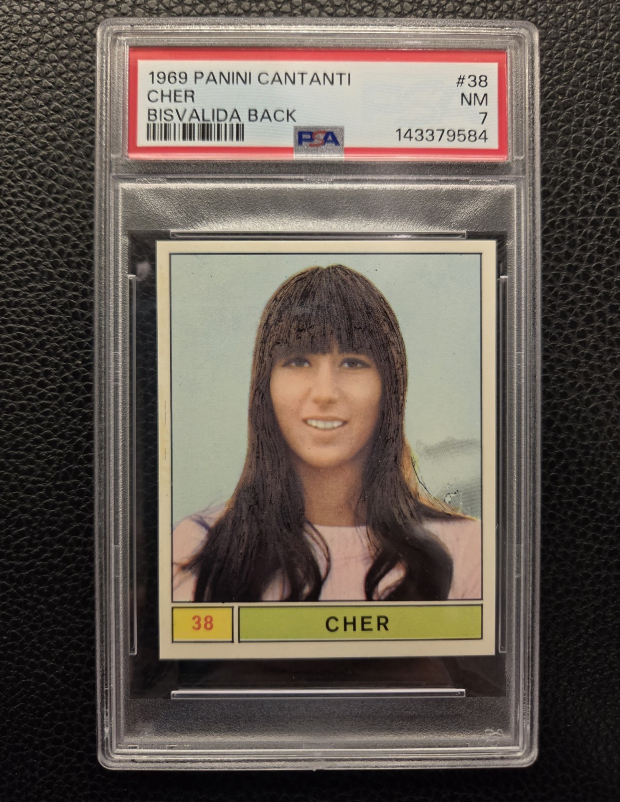 Cher - 1969 Panini Cantanti Bisvalida 1st True Solo Rookie Card PSA 7 - A LEGEND
