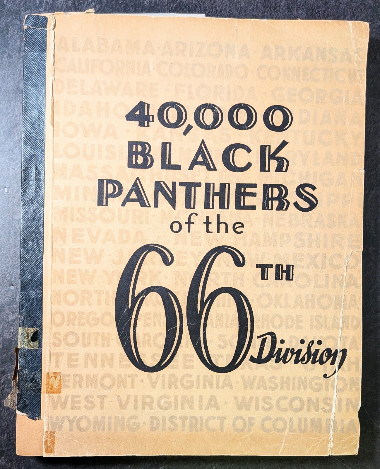 1945 WWII 40,000 Black Panthers 66th Infantry Division Unit History Roster Book 1945 WWII 40,000 Black Panthers 66th Infantry Division Unit History Roster Book
