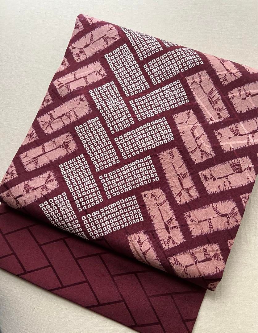 Obi Kimono Shibori Nagoya purple Higaki pattern