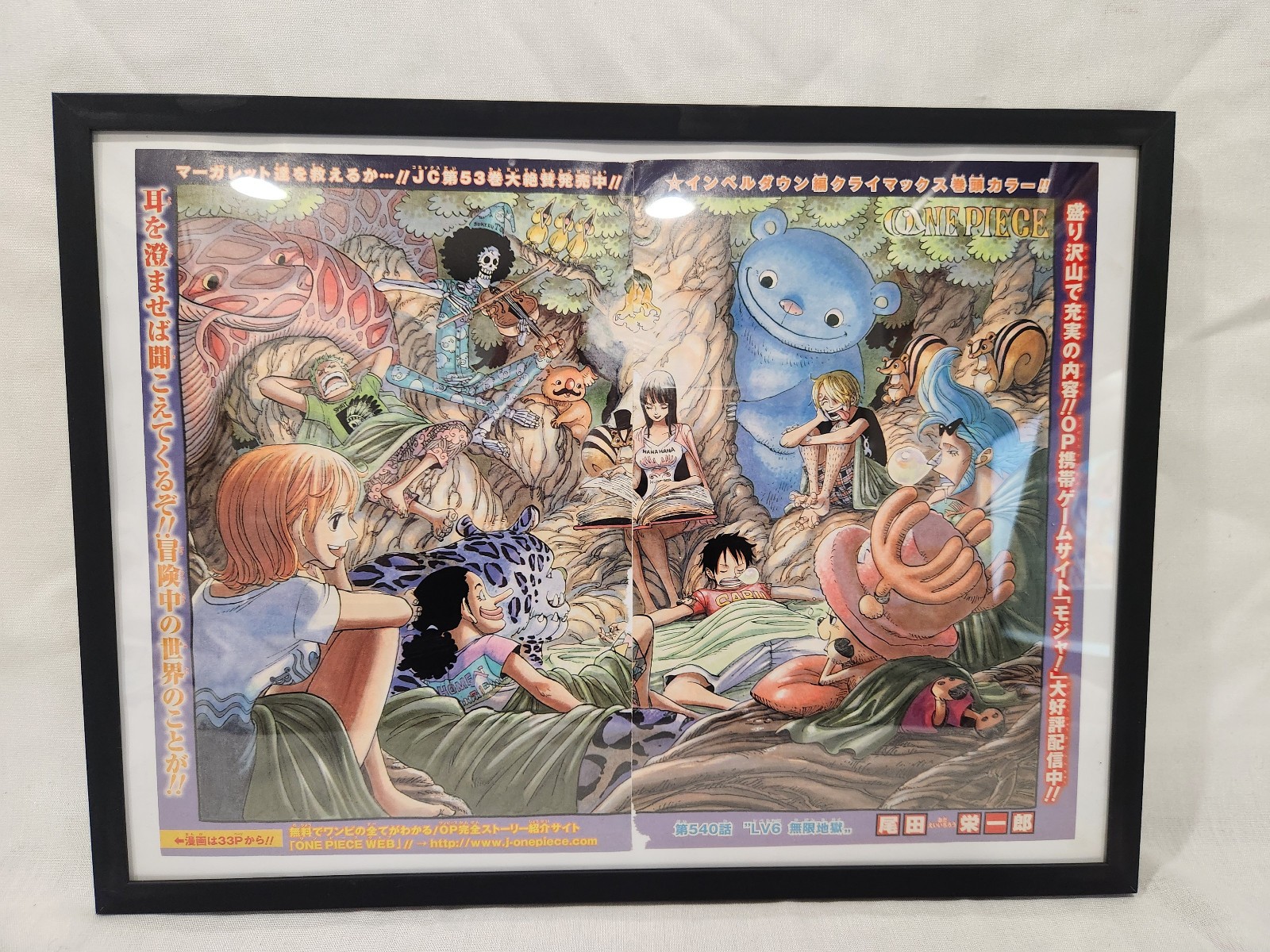 Framed 2009 One Piece - Chapter 540 Shonen Jump Color Spread - anime manga