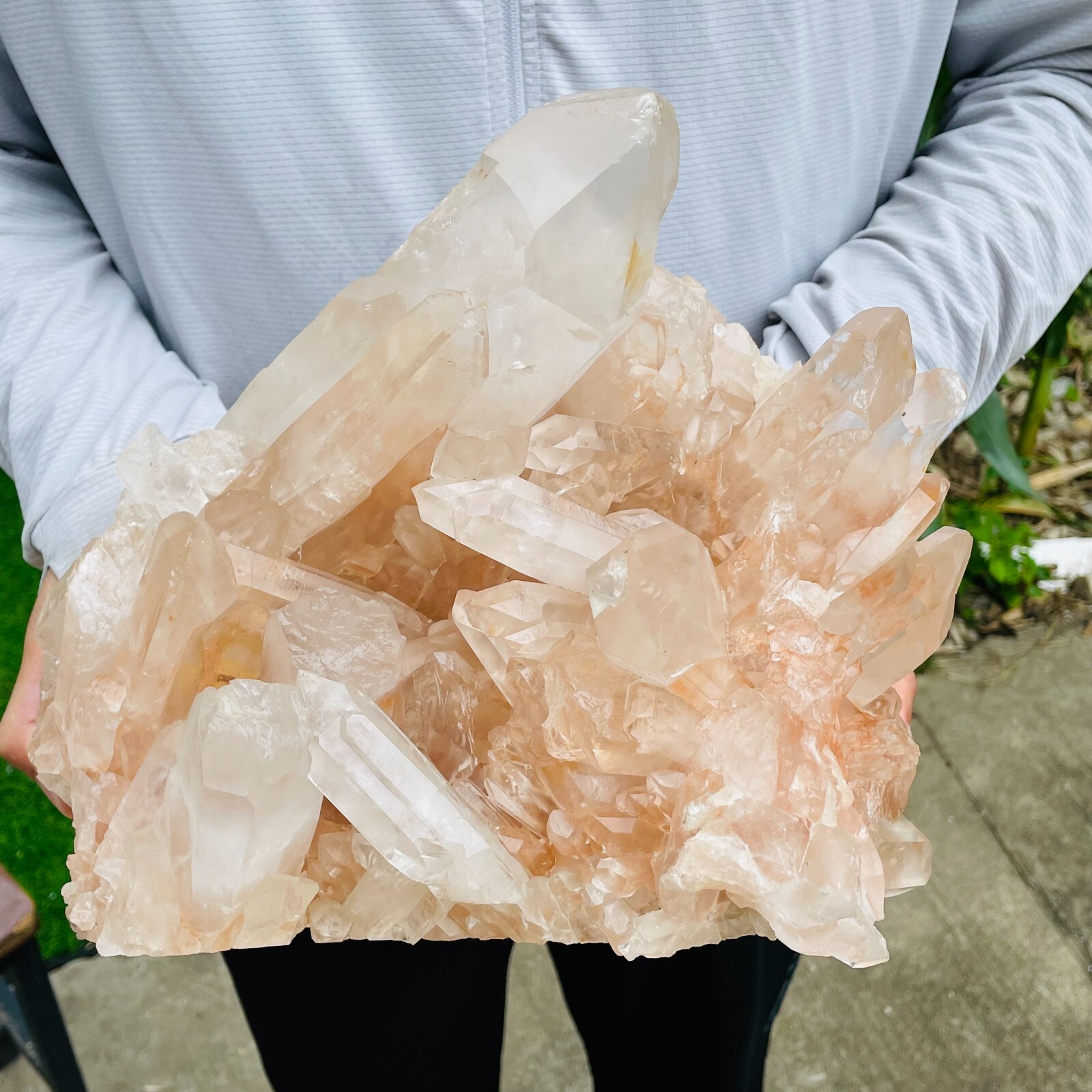 17.72lb Large Natural Clear Quartz Crystal Cluster Mineral Rough Specimen