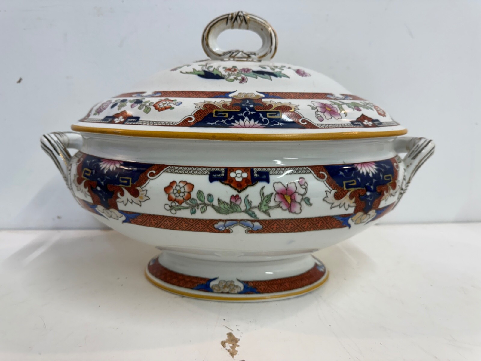 Vintage Minton Porcelain “Shah Japan” Imari Style Tureen Dish