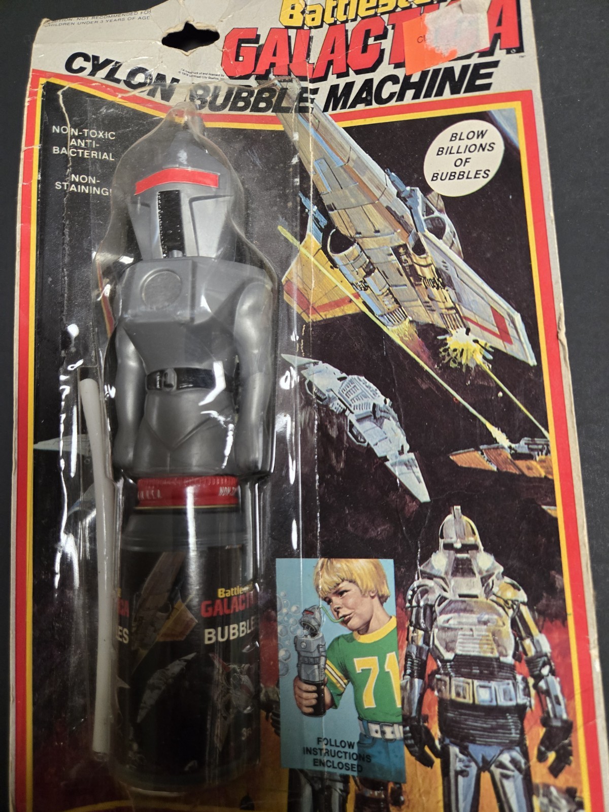 RARE 1978 Battlestar Galactica Cylon Bubble Machine Vintage STILL SEALED Awesome