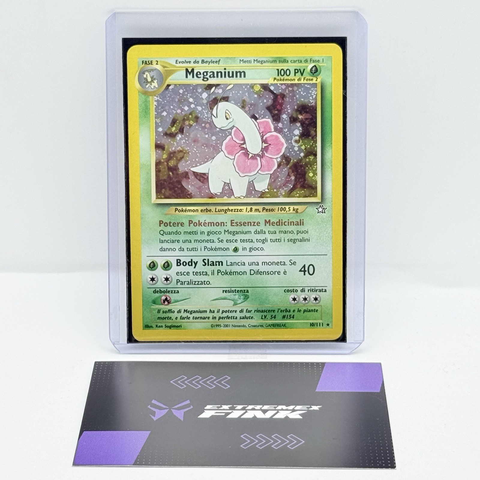 POKEMON MEGANIUM HOLO CARD 10/111- ITA - 2001 - NEO GENESIS - EXCELLENT