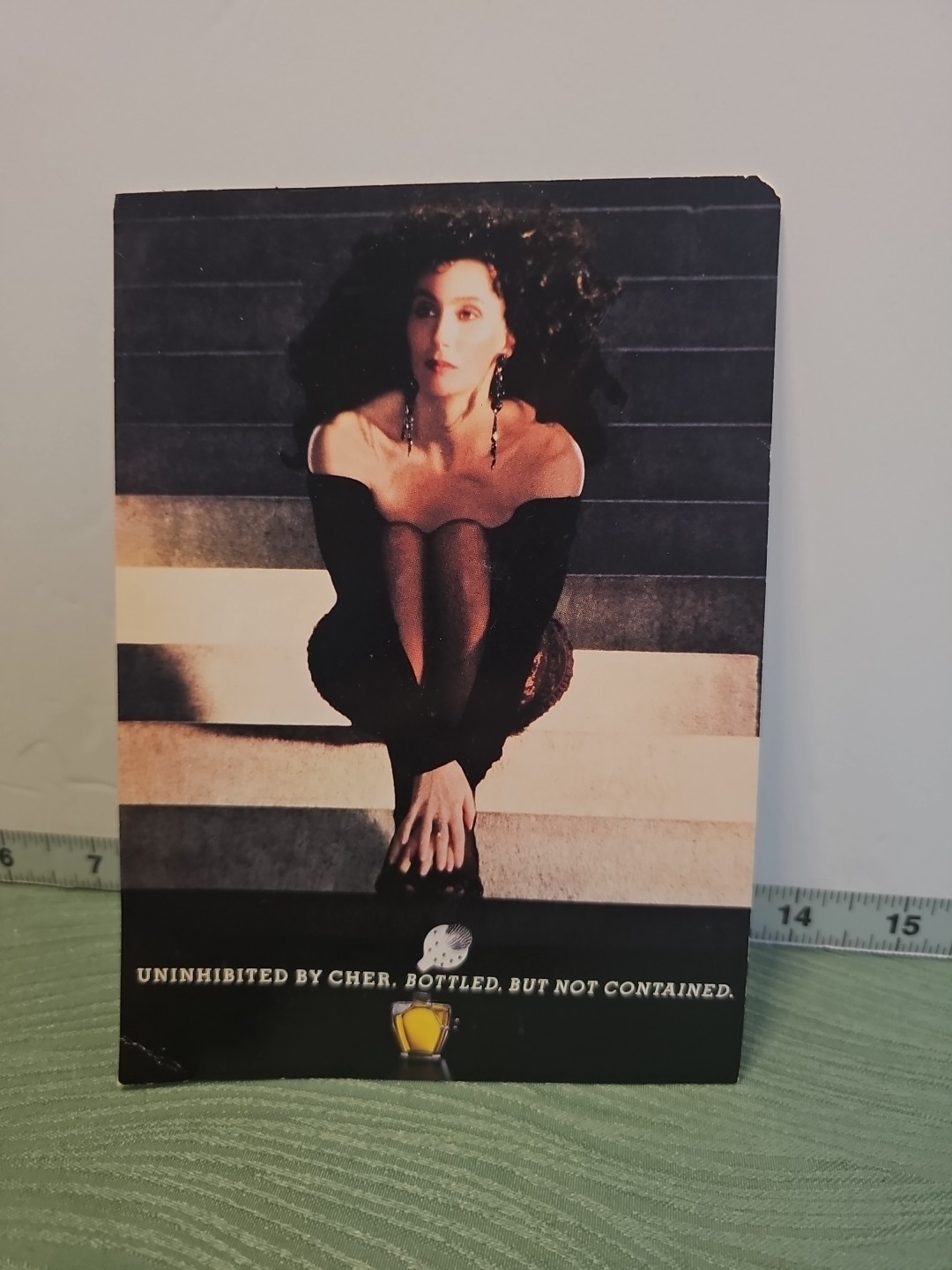 1990 Uninhibited By Cher. Bottled, But Not Contained Postcard 1990 Uninhibited By Cher. Bottled, But Not Contained Postcard