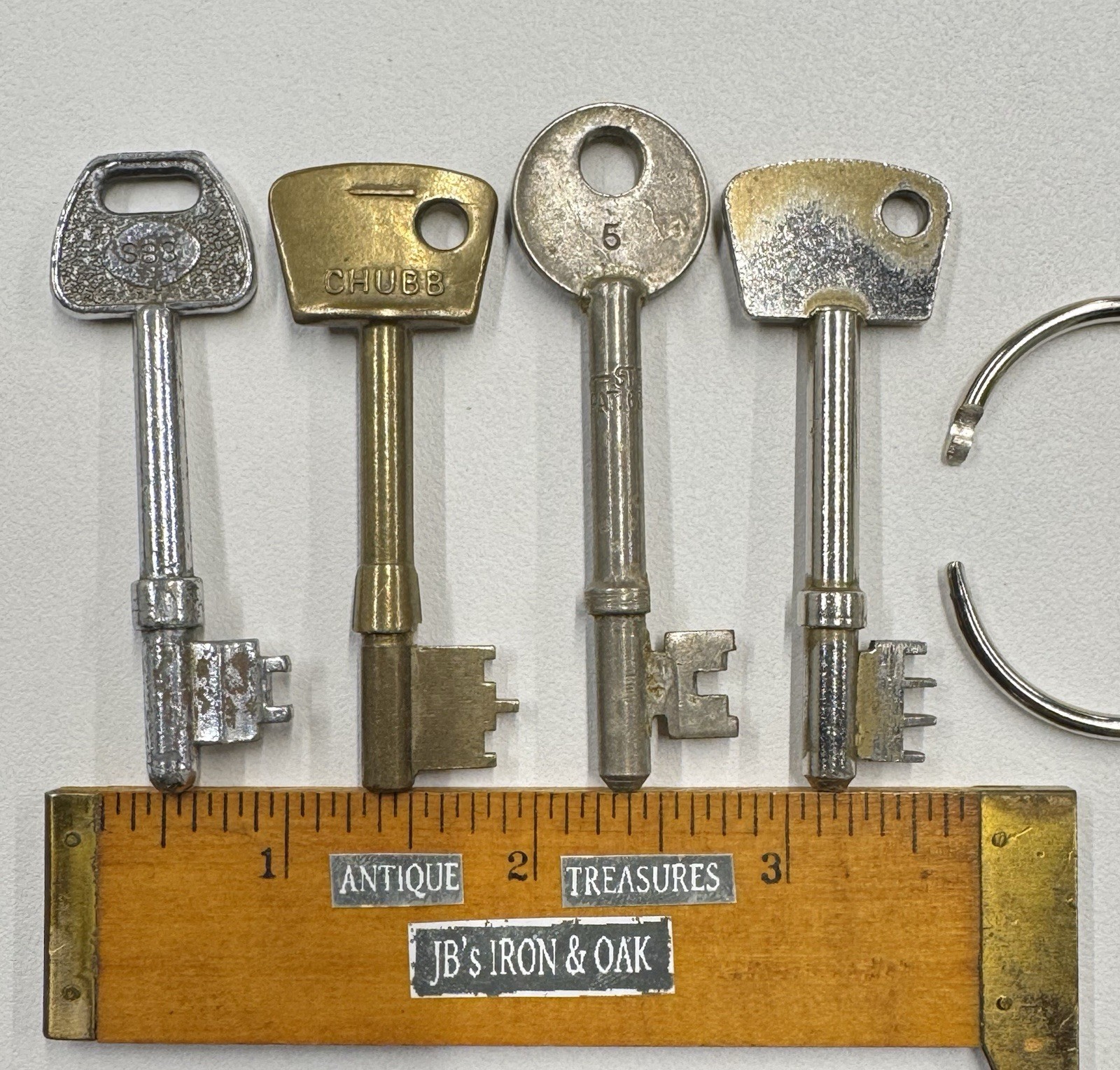4 Vintage Skeleton Keys genuine made in England