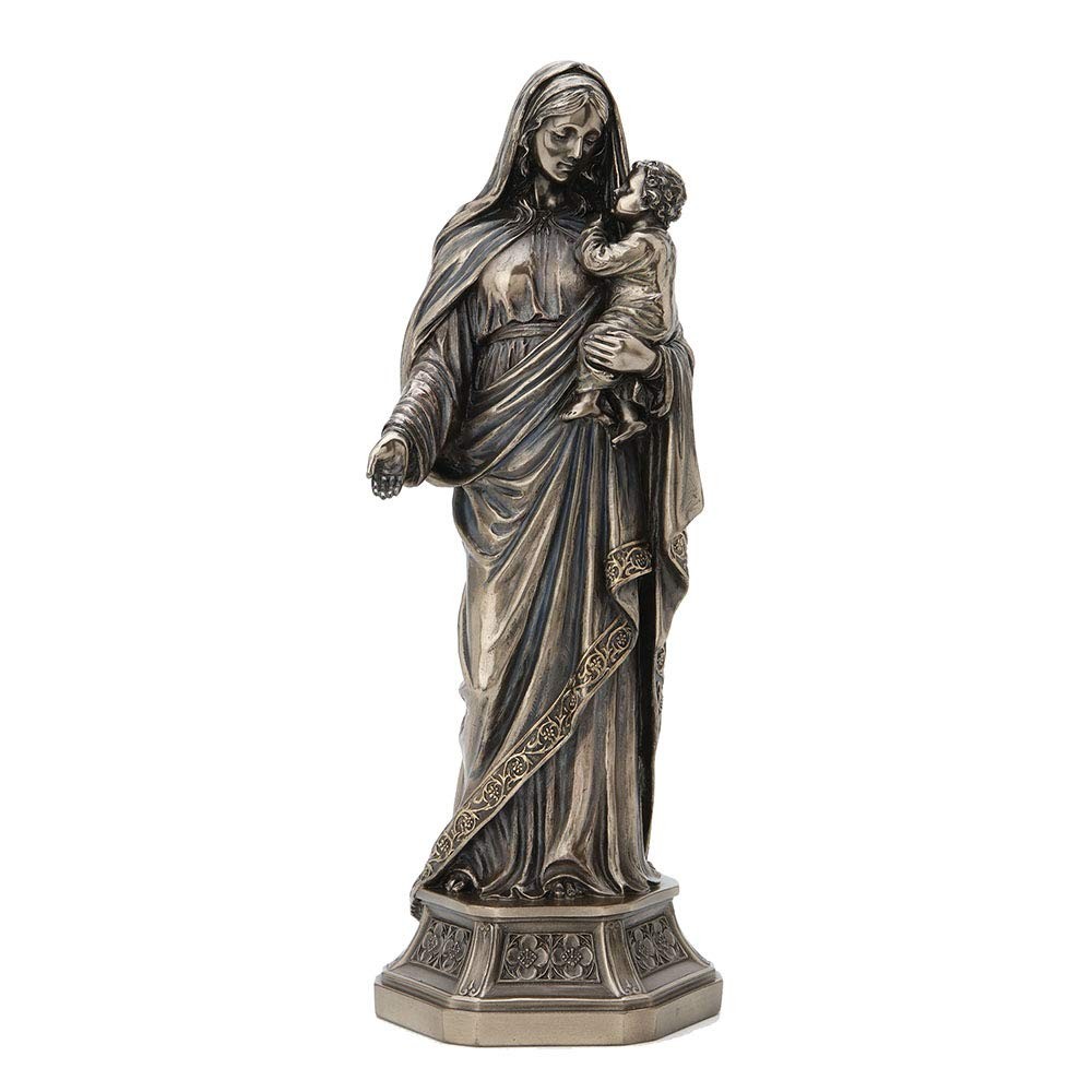 Veronese Design 11.5 Inch Holy Mother Mary Holding Infant Jesus Antique Bronze Veronese Design 11.5 Inch Holy Mother Mary Holding Infant Jesus Antique Bronze