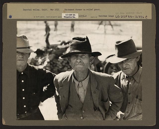 Imperial Valley California 1937 Ex Tenant Farmers Relief Grant Portrait