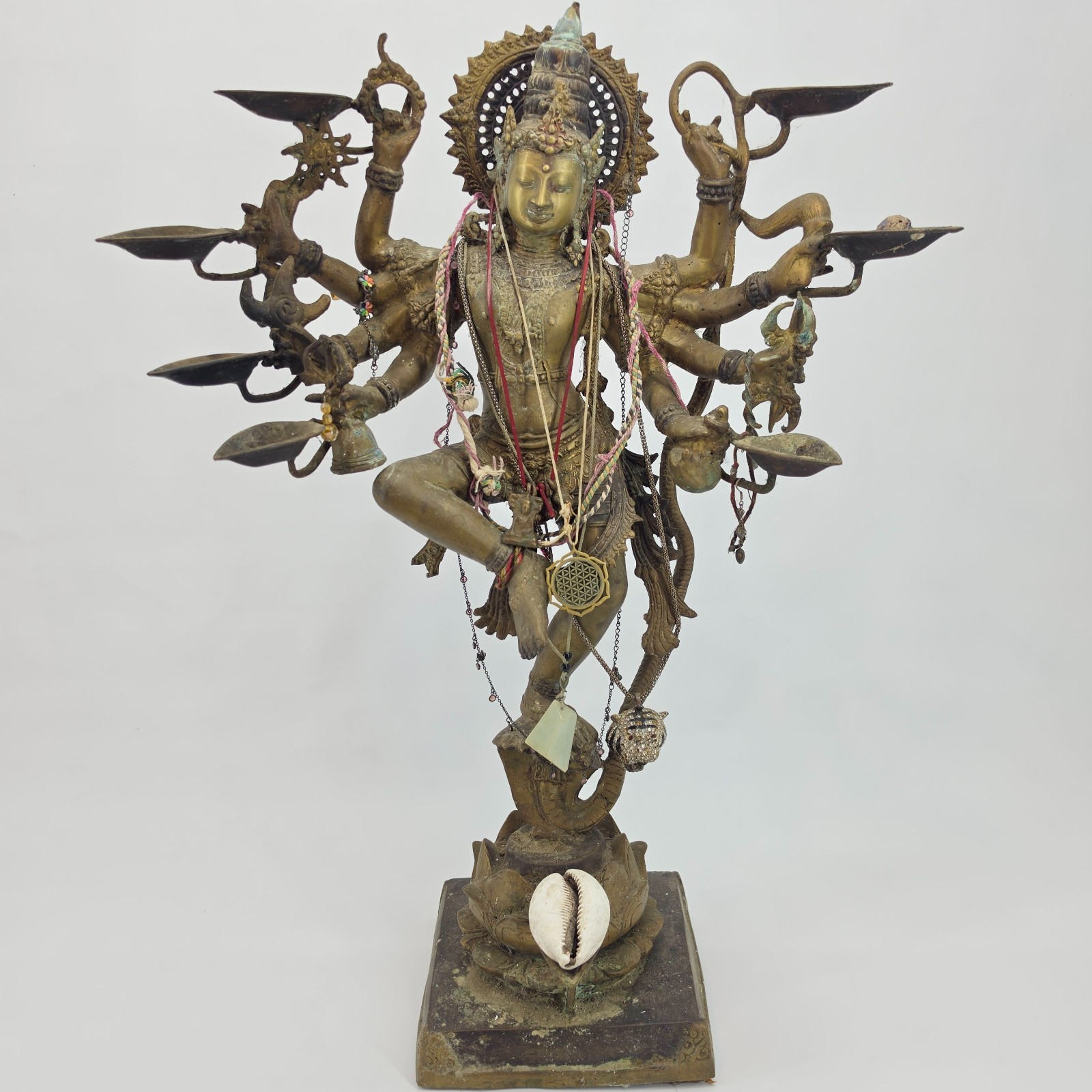 Large Shiva Nataraja Bronze Ritual Altar Sculpture 25