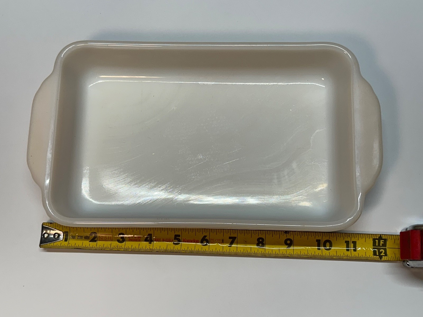 Fire King Peach Lustre Rectangular Casserole Baking Dish 1.5  Qt Anchor Hocking