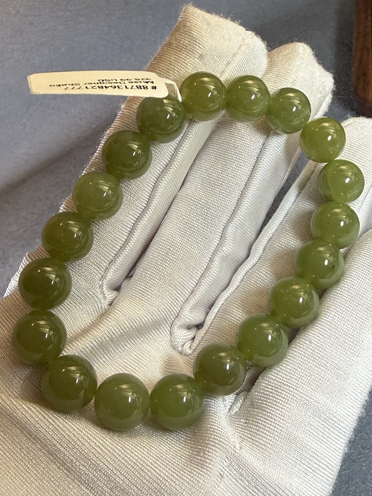 9.9mm Natural Hetian Jade Bracelet – Lake Green Nephrite Jade Collection