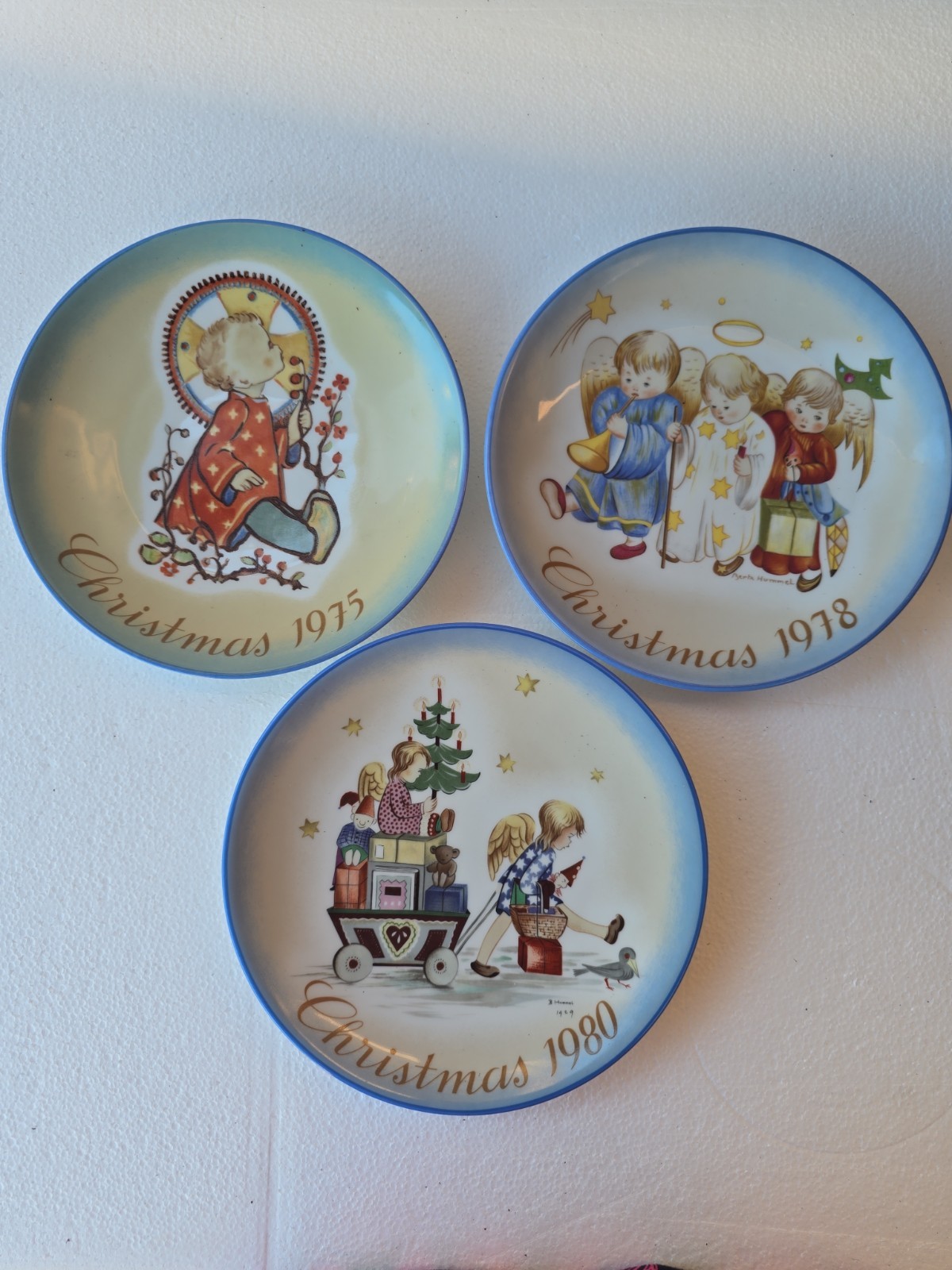 Lot 3 Schmid Berta Hummel Christmas Plates 1975 1978 1980 West Germany Vintage Lot 3 Schmid Berta Hummel Christmas Plates 1975 1978 1980 West Germany Vintage