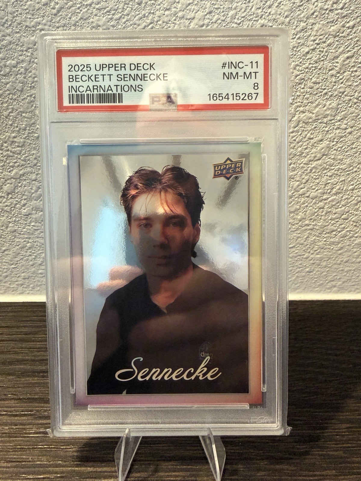 Upper Deck 2025-26 Series 2 Incarnations INC-11 Beckett Sennecke PSA 8 Upper Deck 2025-26 Series 2 Incarnations INC-11 Beckett Sennecke PSA 8