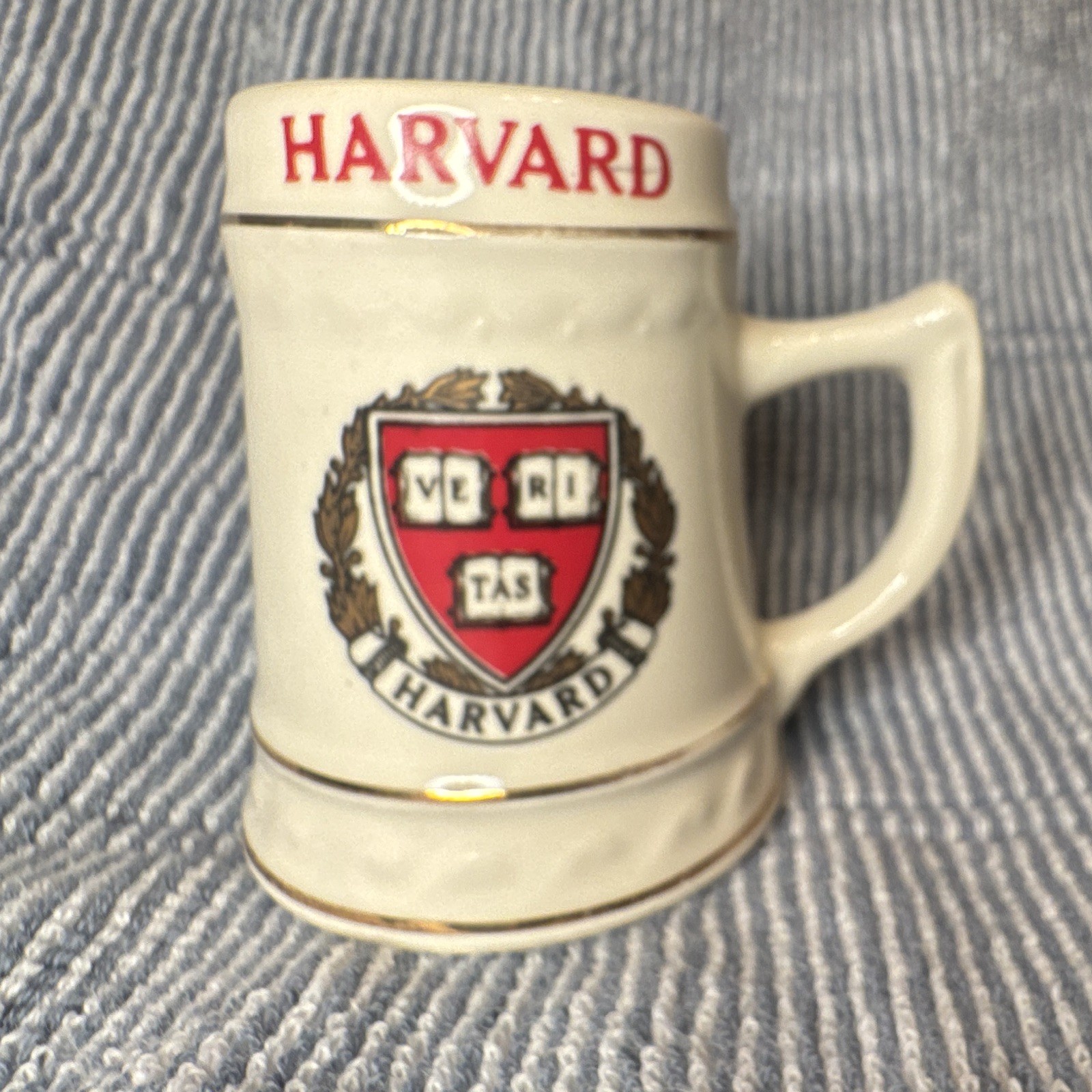 Vintage Mini Harvard Beer Stein Mug Made By American Decorators Inc