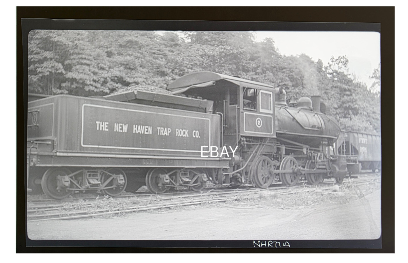 C. 1940s New Haven Trap Rock Co. Locomotive #2 2-6-0 Branford, CT Photo Negative C. 1940s New Haven Trap Rock Co. Locomotive #2 2-6-0 Branford, CT Photo Negative