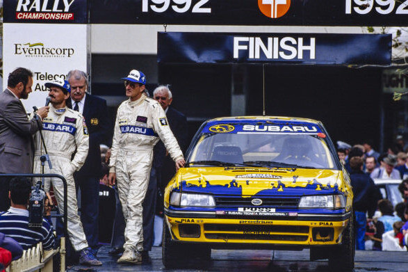 Peter  Possum  Bourne Rodger Freeth Subaru Legacy WRC Rally 1992 4x6 Photo 