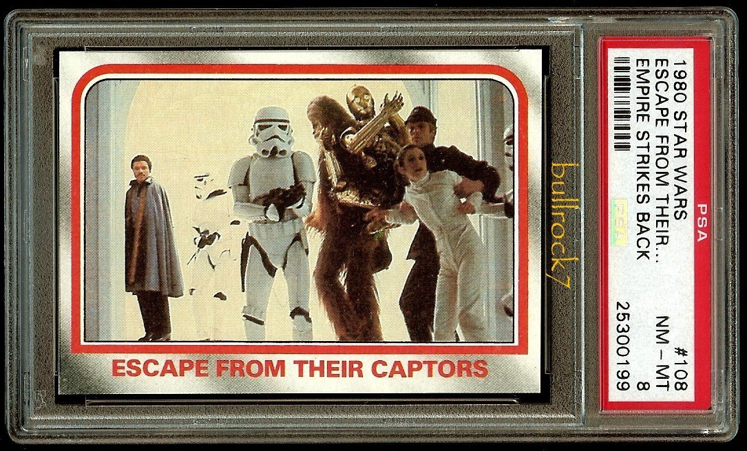 1980 Topps Star Wars Empire Strikes Back #108 Escape from their Capt PSA 8 *2809