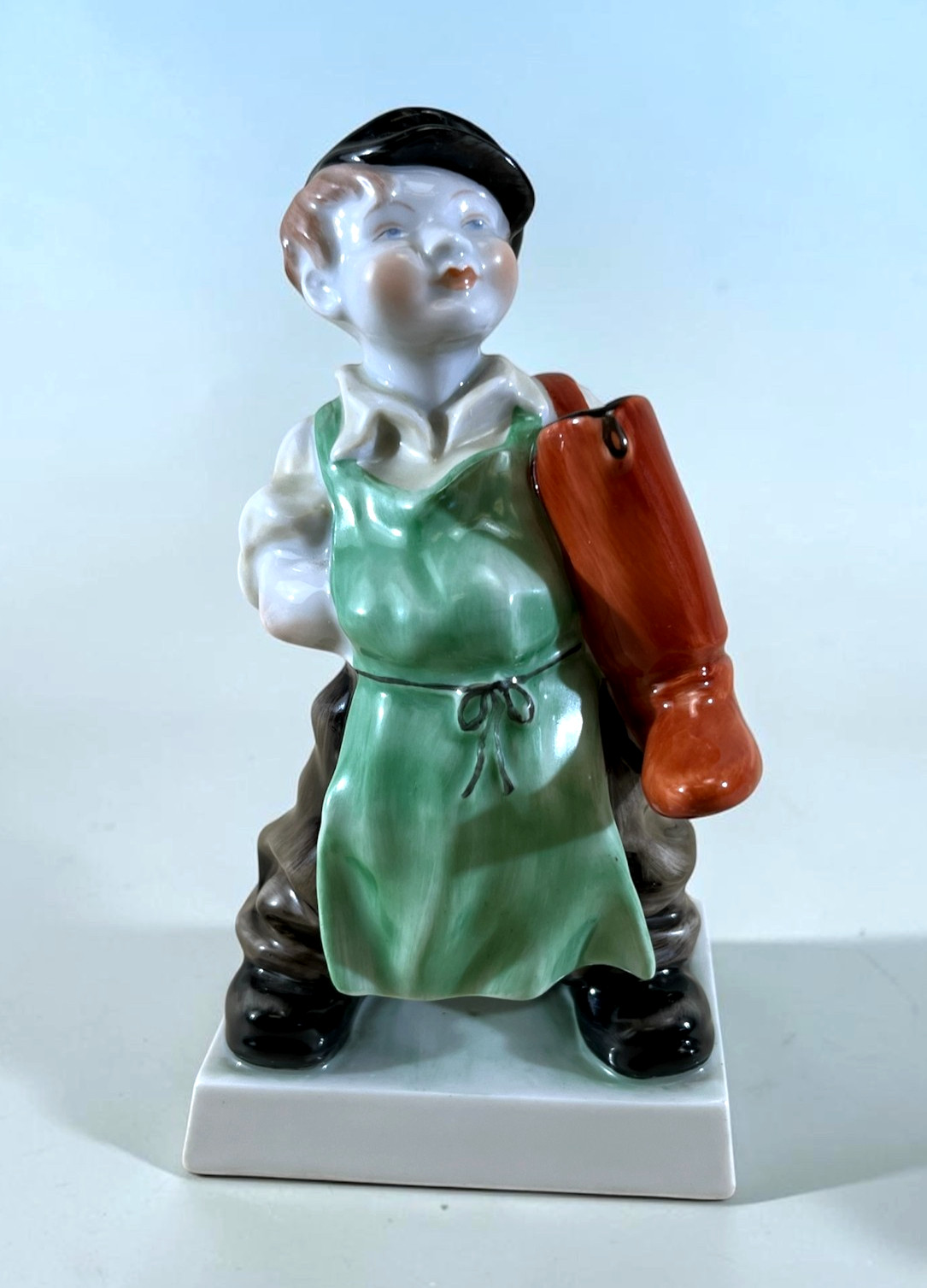 Herend Hvngary Porcelain Figure - Shoemaker/Cobbler 5493 Kid Child Charity DS56