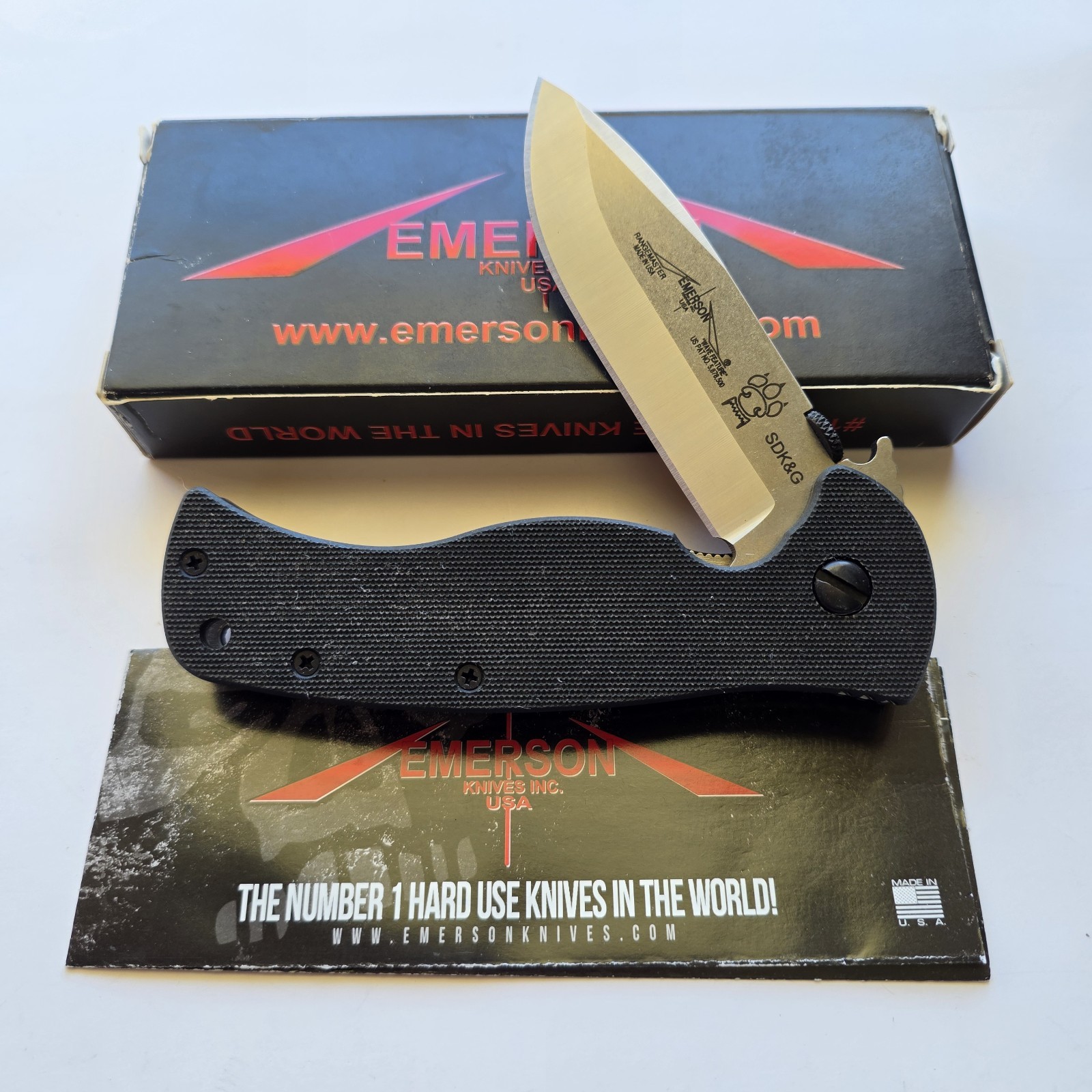 Emerson Rangemaster Sheepdog Knife SDK&G Spear Point Drop Blade G10 Box MIB USA