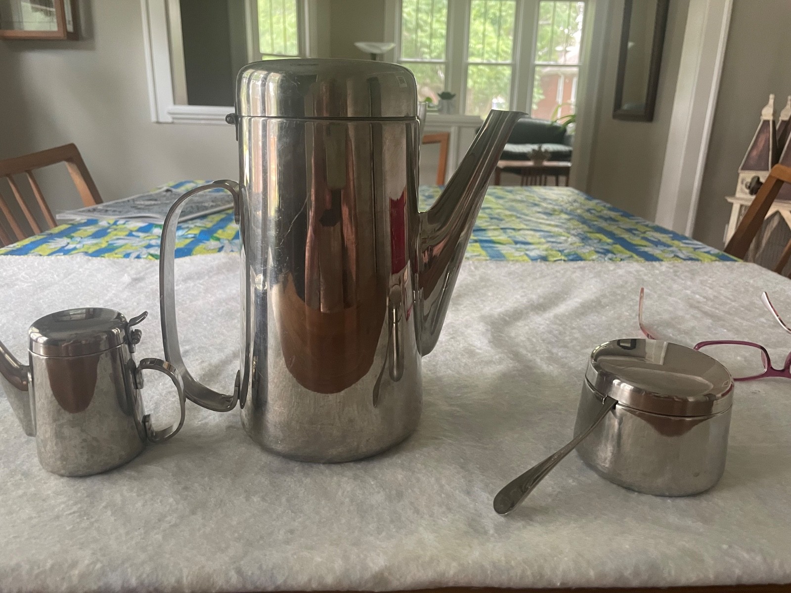 Vintage WMF Stainless Steel 3-Piece Coffee Set