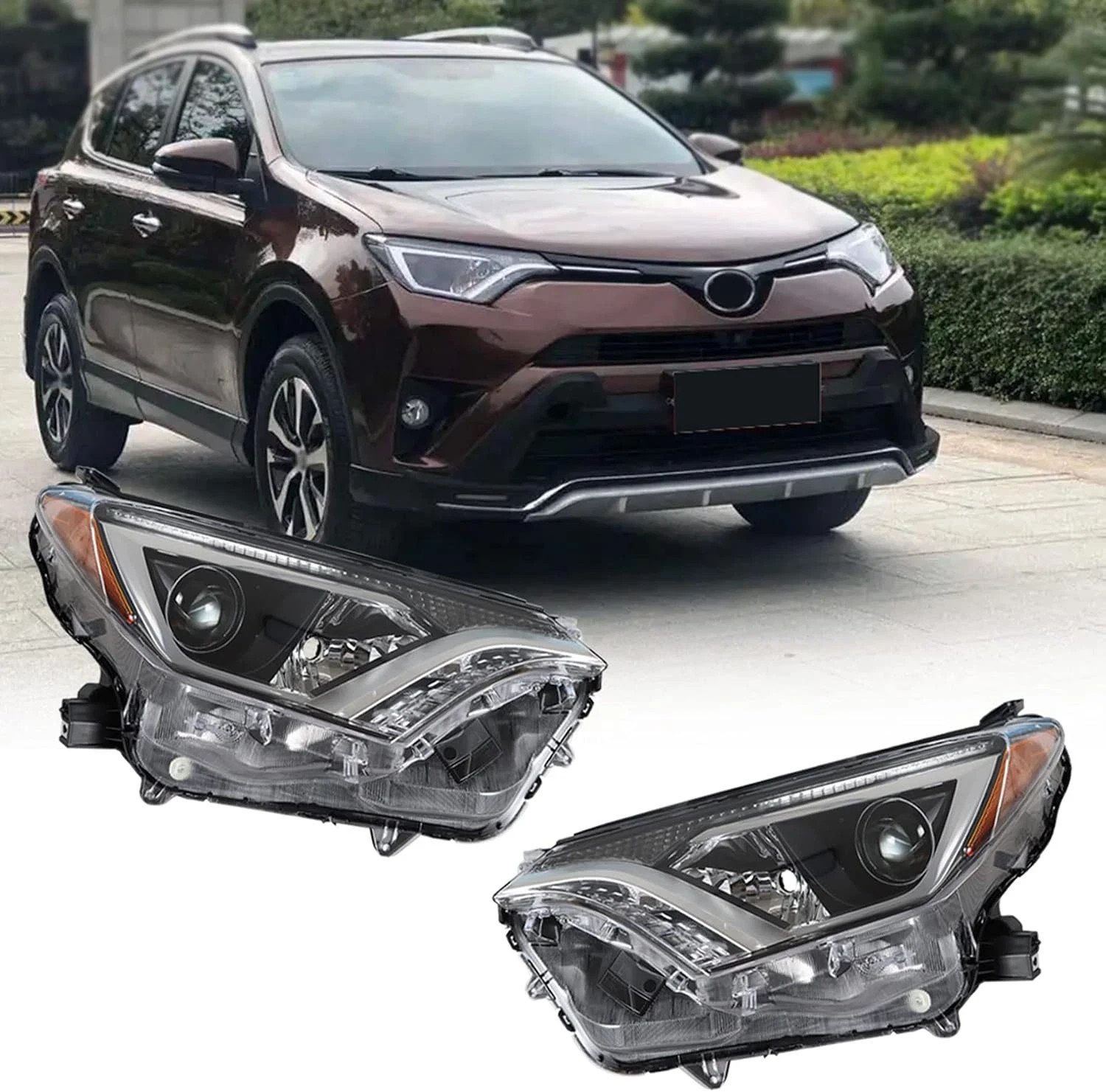 Headlight Assembly Replacement for 2016 2017 2018 Rav4 Left and Right Front Head Headlight Assembly Replacement for 2016 2017 2018 Rav4 Left and Right Front Head