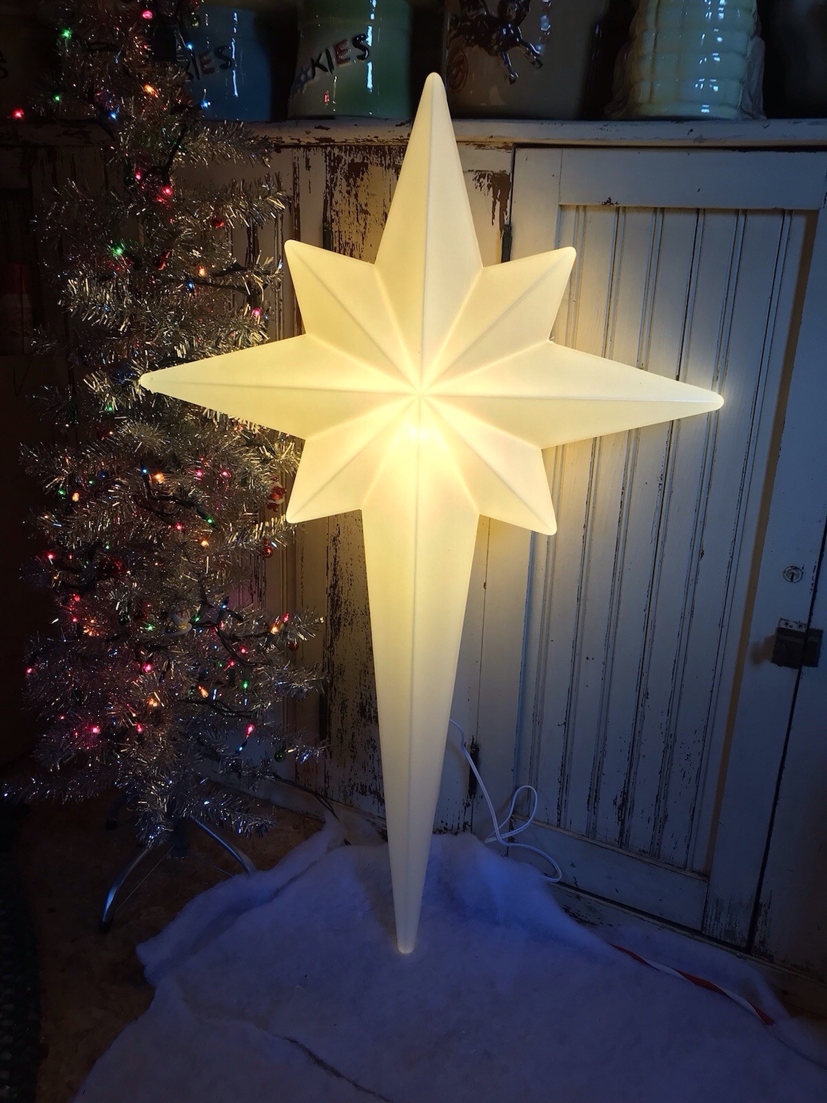 Blow Mold Christmas Nativity Star Bethlehem Union Products New Stock 39”