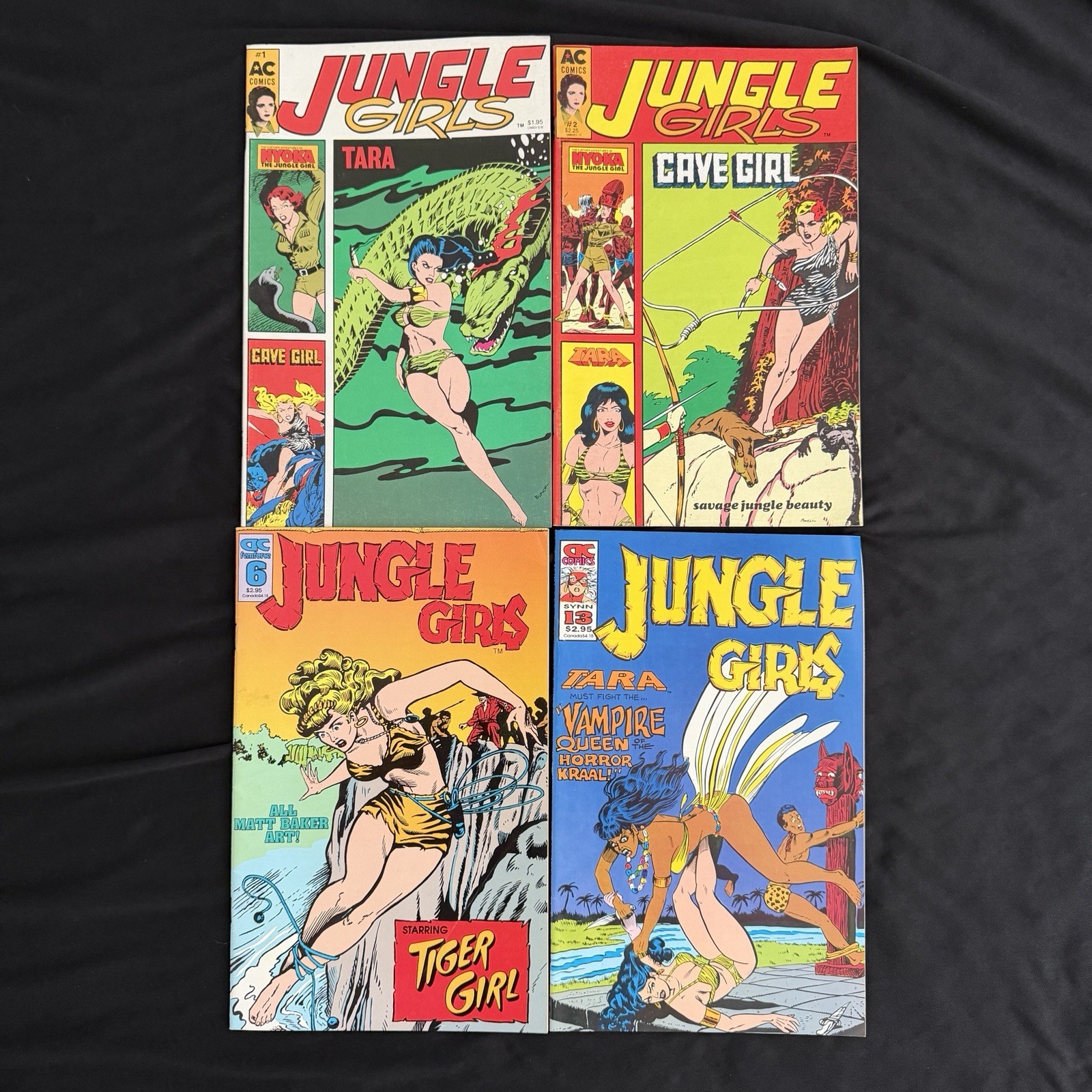 AC Comics Jungle Girls #1 2 6 13 Lot Nyoka Tara Cave Girl 1988