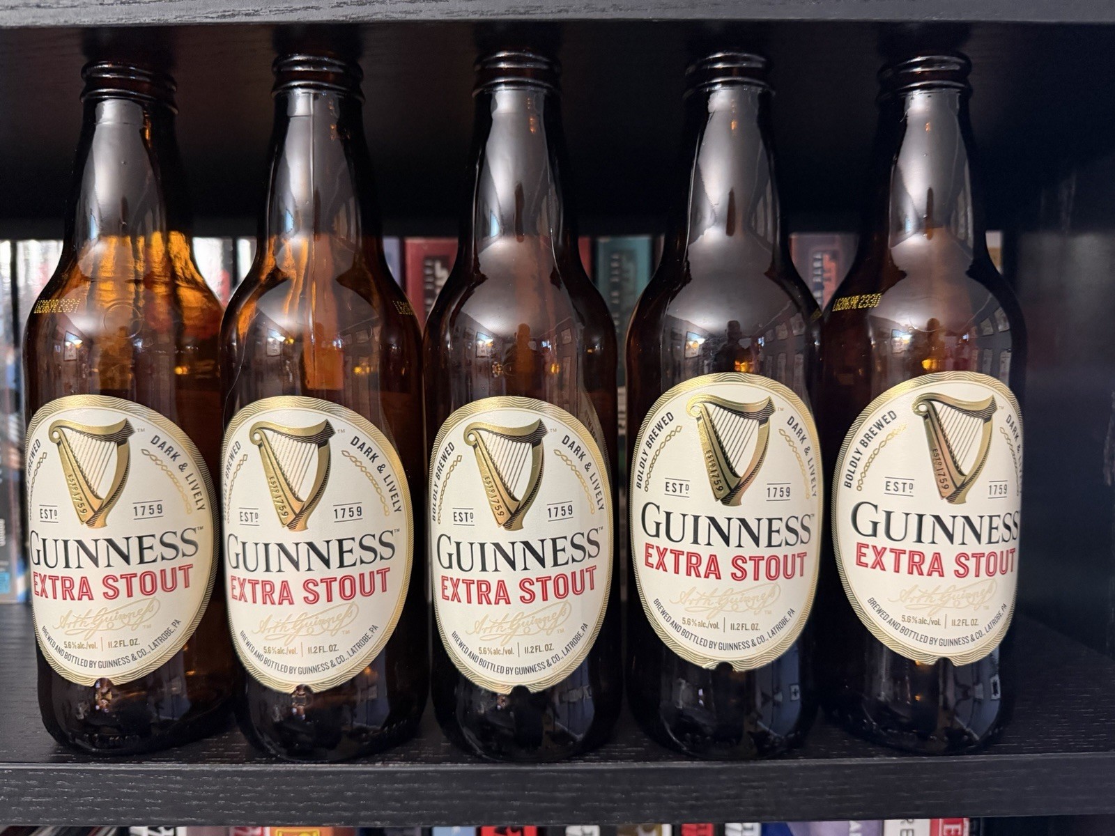 Guinness Extra Stout Empty Bottle New Label Design