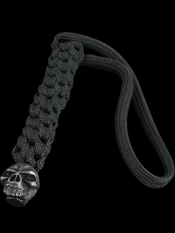 Schmuckatelli Co Emerson Lanyard w/ Bead Black Braided With 3\