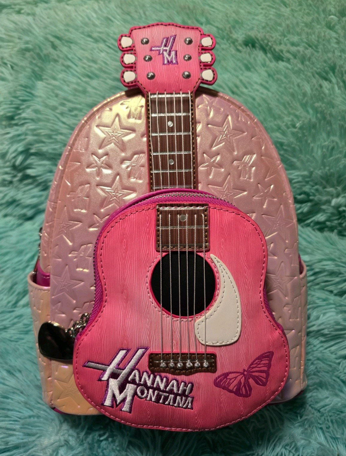 Loungefly Disney Hannah Montana Mini Backpack Pink Guitar Collectible NWT Loungefly Disney Hannah Montana Mini Backpack Pink Guitar Collectible NWT