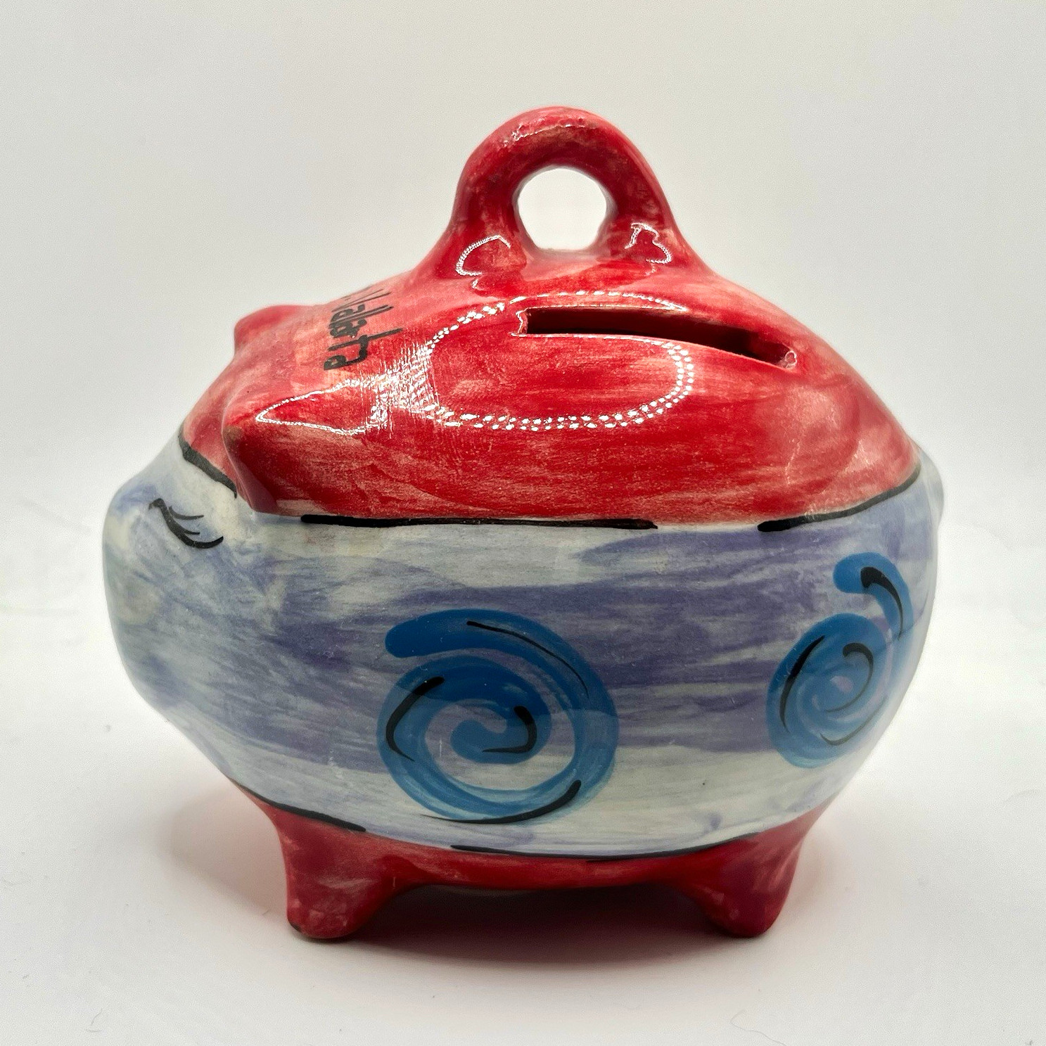 Vintage Ceramic Pig Piggy Bank Pig Hand-Painted Kids Puerto Vallarta Souvenir Vintage Ceramic Pig Piggy Bank Pig Hand-Painted Kids Puerto Vallarta Souvenir