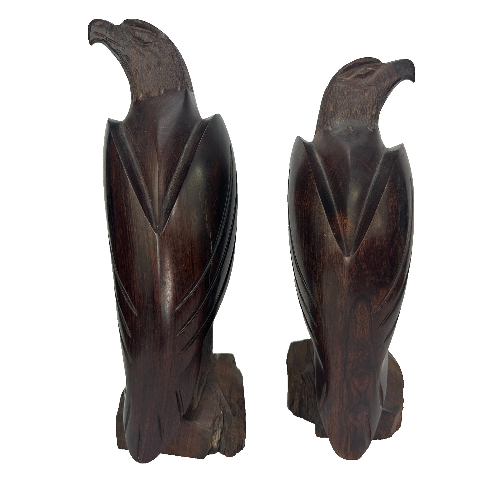 VTG Mid Century Ironwood Birds of Prey Sculpture Carved Eagle Falcon Hawk 13\ VTG Mid Century Ironwood Birds of Prey Sculpture Carved Eagle Falcon Hawk 13\