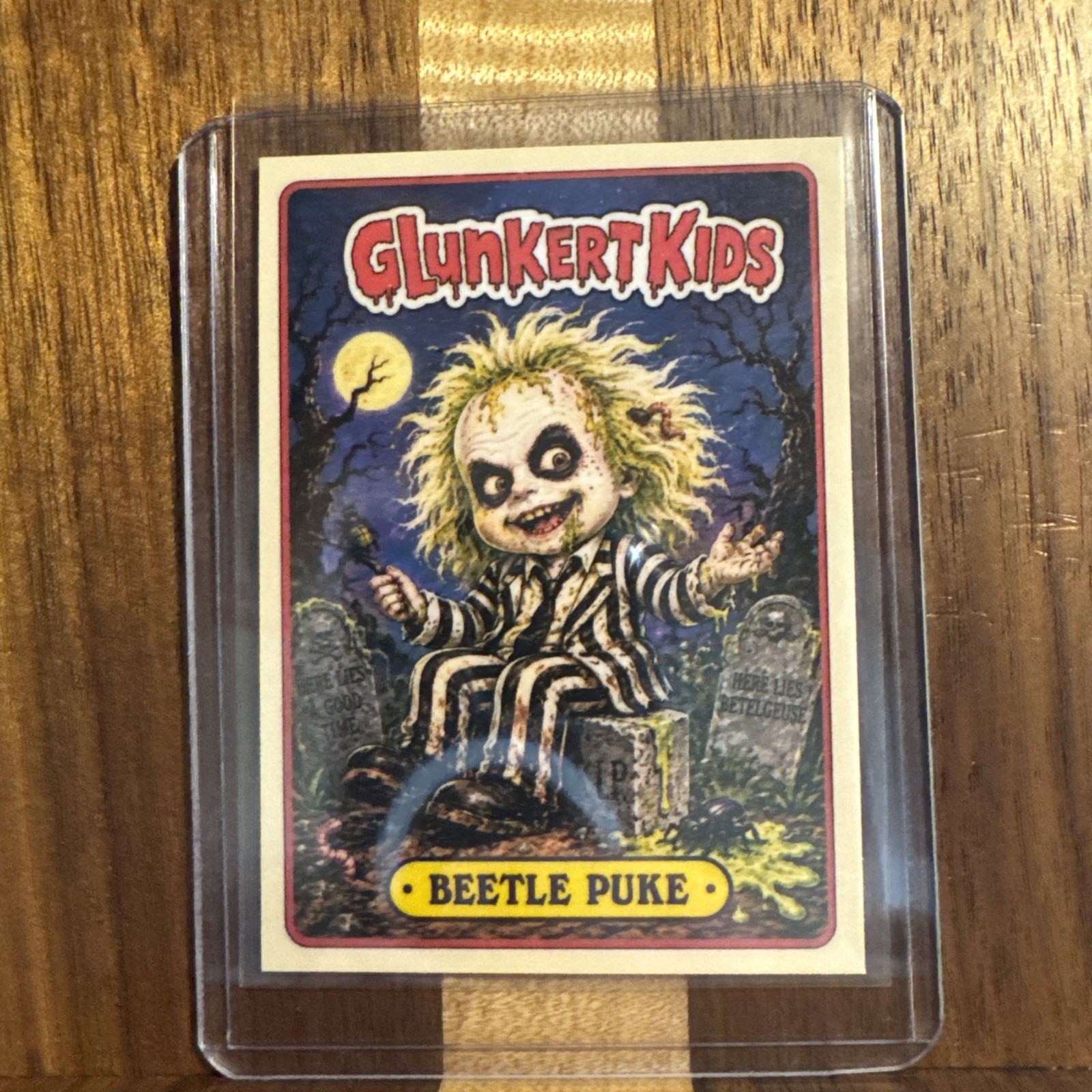 Glunkert Kids Beetlejuice Beetle Puke Horror Gpk Parody Art Card Glunkert Kids Beetlejuice Beetle Puke Horror Gpk Parody Art Card