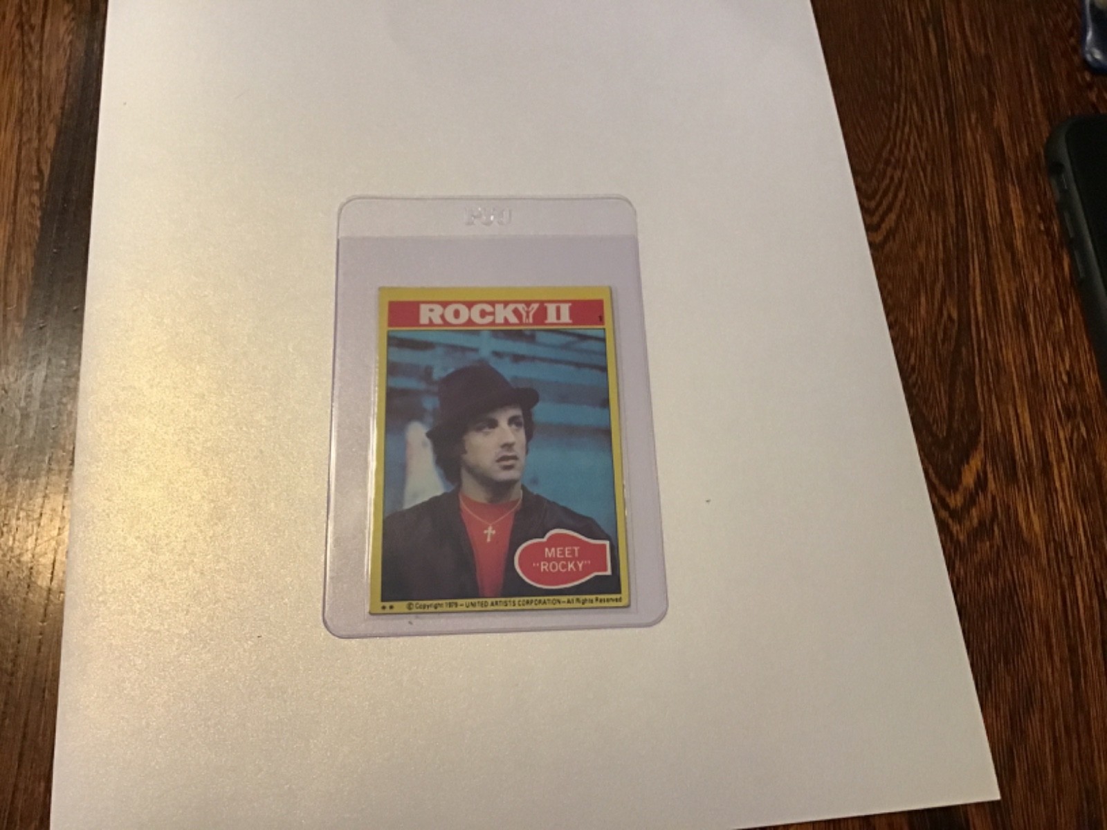 Vintage 1979 TOPPS #1 Meet Rocky Rocky II Card Mint