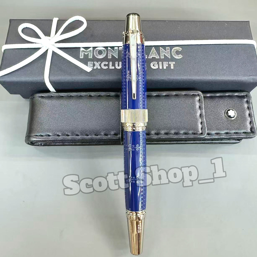 MONTBLANC Writers Edition Antoine de Saint-Exupery Blue Fountain Pen w/ Case MONTBLANC Writers Edition Antoine de Saint-Exupery Blue Fountain Pen w/ Case