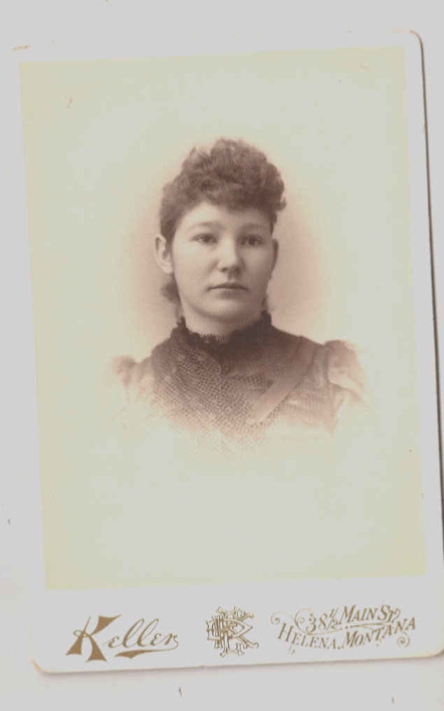 Pretty LADY poses for Helena Montana photographer KELLER VTG cabinet photo Pretty LADY poses for Helena Montana photographer KELLER VTG cabinet photo
