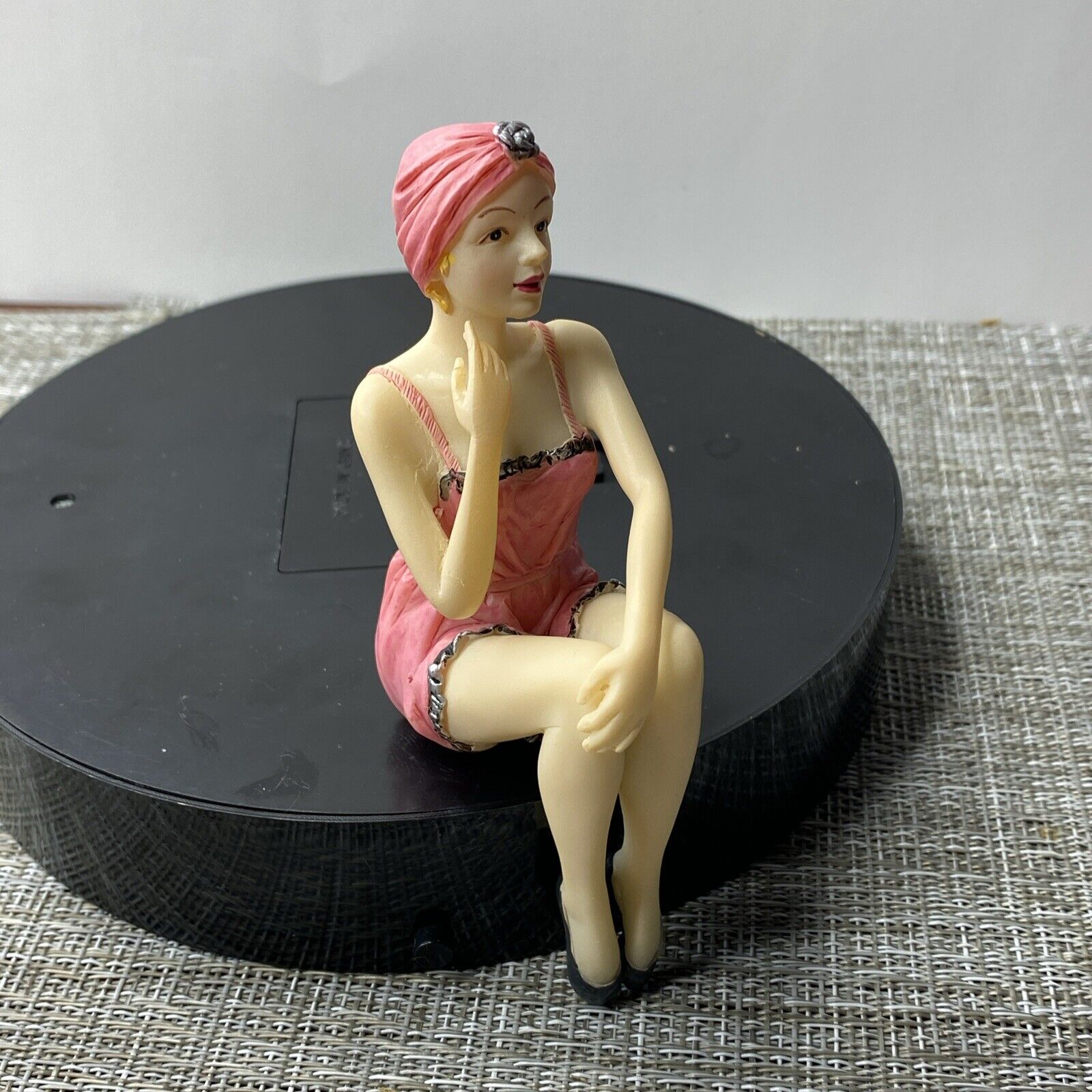 WMG2007 Bathing Beauty Figurine Shelf Sitter Blonde Hair Pink Swim Suit